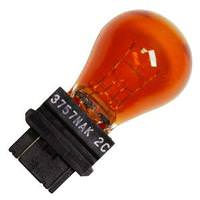 #3757NAK - 2.1/.59 amp - 12.8/14 volt - S8 - Plastic Wedge with Offset Key Double Filament (WX2.5) Base - Amber - Long Life - Krypton | Peak Incandescent Miniature / Automotive Light Bulb