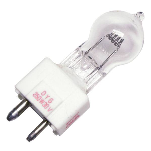 250 watt 30 volt G6 Bi-Pin Prefocus Base #DYG
