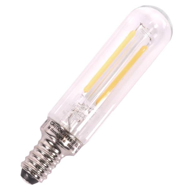 2 watt 120 volt T6 Candelabra Screw Base 2700K Warm White Clear Glass LED