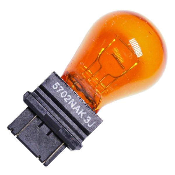 14 volt S8 Plastic Wedge Double Filament Base Amber #5702NAK