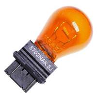 #5702NAK - 1.92/.59 amp - 14 volt - S8 - Plastic Wedge Double Filament (W2.5x16q) Base - Amber - Long Life - Krypton | Peak Incandescent Miniature / Automotive Light Bulb