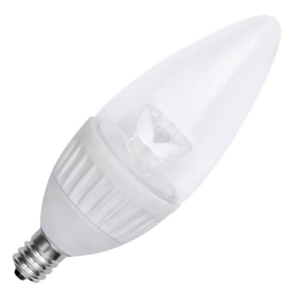 5 watt 120 volt B11 Candelabra Screw Base 3000K Natural White Dimmable LED