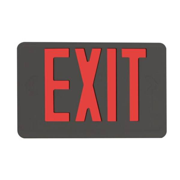 1/3.5/4 watt 120/277 volt Black Housing Red Exit Sign