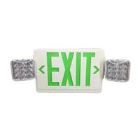 Eiko 1/3.5/4 watt 120/277 volt White Housing Green Exit Sign with Emergency Light