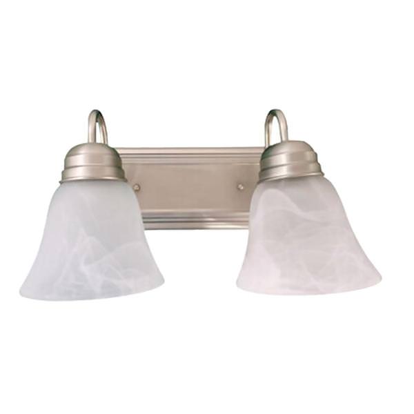 2 Light Nickel Vanity Light Fixture