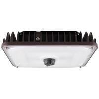 Eiko 70 watt 100/277 volt 5000K Daylight Bronze Square PowerSet Selectable Wattage Dimmable LED Canopy Fixture