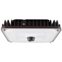 Eiko 25/40/60 watt 100/277 volt 4000K Cool White Bronze Square PowerSet Selectable Wattage Dimmable LED Canopy Fixture