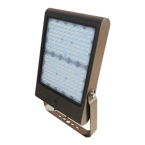 Selectable watt 277/480 volt 5000K Daylight Bronze Dimmable LED Wide Flood