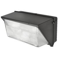 Eiko 100 watt 120/277 volt 5000K Daylight Bronze Non-Dimmable LED Glass Wallpack Fixture