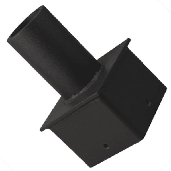 Black Square Pole-Mount Top Tenon Adaptor