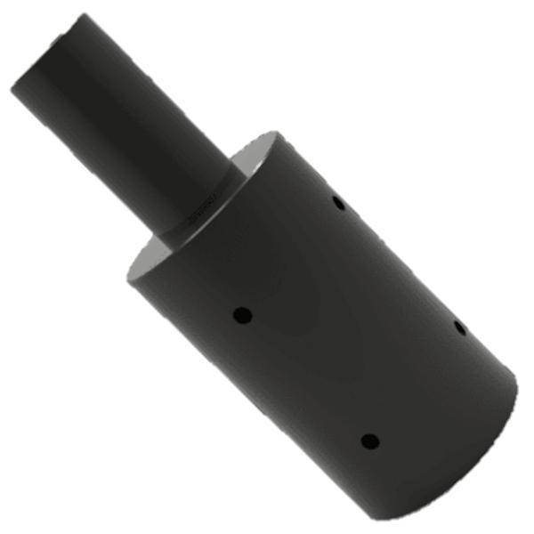 5" Black Round Pole-Mount Top Tenon Adaptor