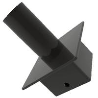 Eiko 5" Black Round Pole-Mount Top Tenon Adaptor