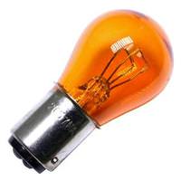 #2057NA - 26.9/6.72 watt - 2.1/.48 amp - 12.8/14 volt - S8 - Double Contact Index Bayonet (BA15d) Base - Amber | Peak Incandescent Miniature / Automotive Light Bulb
