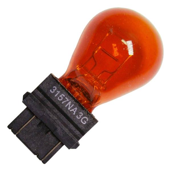 26.9/8.26 watt 12.8/14 volt S8 Plastic Wedge Double Filament Base Amber #3157NA