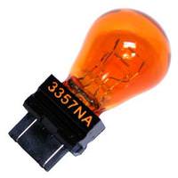 #3357NA - 2.23/.59 amp - 12.8/14 volt - S8 - Plastic Wedge Double Filament (W2.5x16q) Base - Amber | Peak Incandescent Miniature / Automotive Light Bulb