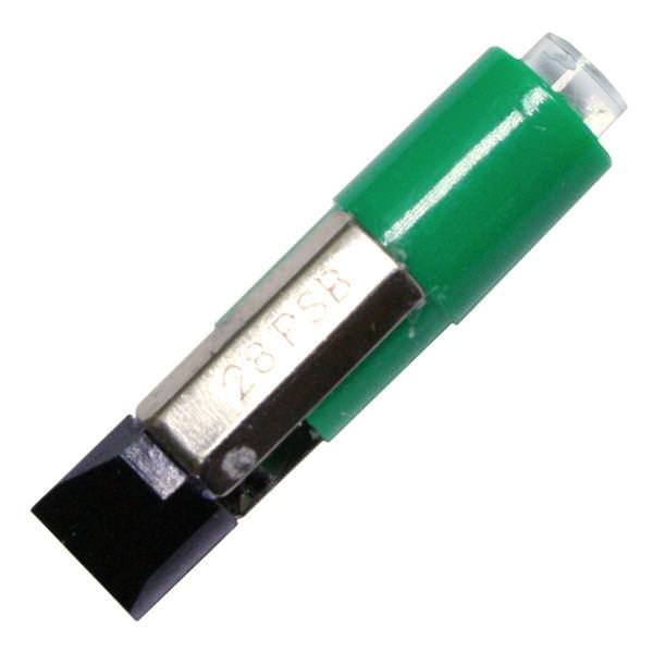 24/28 volt T2 Slide Base Green #LED-24-PSB-G
