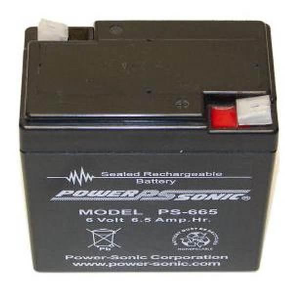 6 volt 6.5AH Emergency Light Rechargeable Powersonic Battery