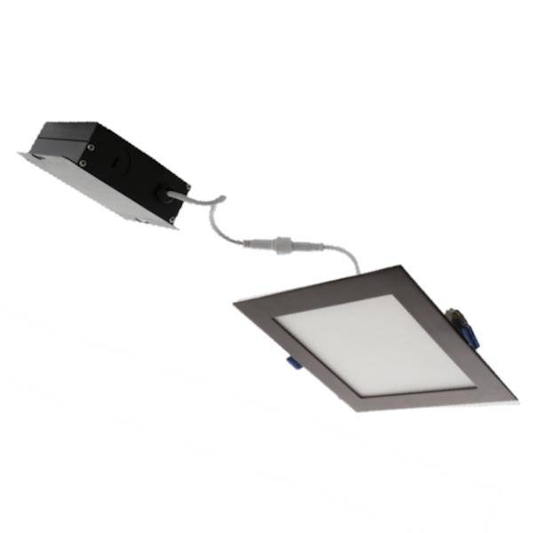 4" 9 watt 120 volt 3000K Bronze LED Slim Square Recessed Downlight Dimmabl