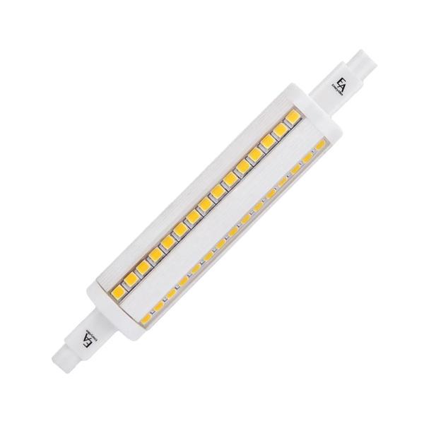 8 watt 120 volt double-ended 3000K Natural White Dimmable LED