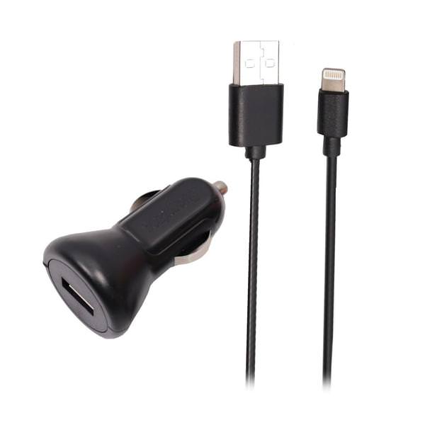 3' 2.4 amp Car Charger and Cable for Lightning Devices