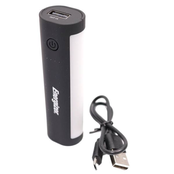 2600mAh Black Single Port Portable USB Charger with LED Light