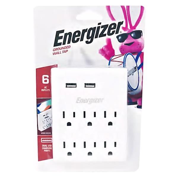 6-Outlet Grounded Plug-In Outlet Adapter
