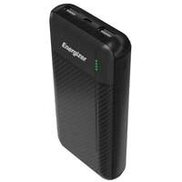 Energizer 20000 mAh Dual Port Portable Black Type C USB Charger with LED Light