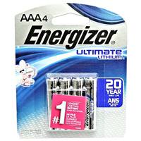 Energizer AAA 1.5 Volt Ultimate Lithium Battery (4 pack)