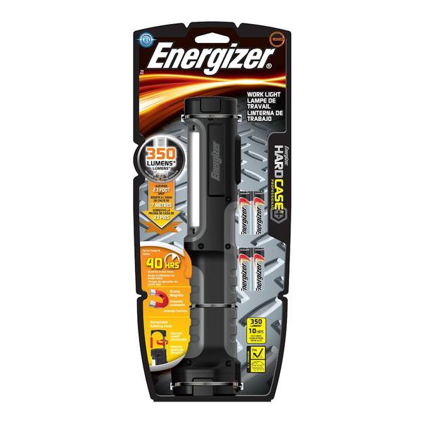 Black Hard Case Professional LED Work Flashlight (Batteries Included)