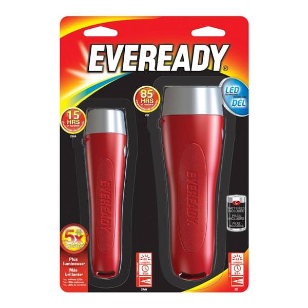Red General Purpose LED Flashlights (Batteries Included) (Set of 2)