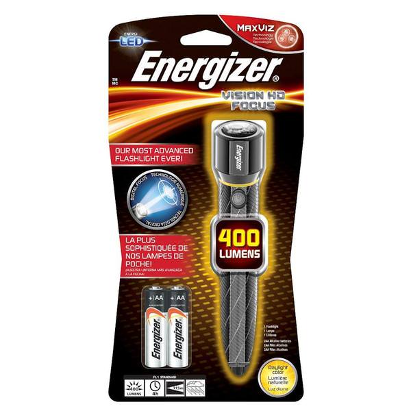 Metallic Vision HD Focus Performance Metal LED Flashlight (Batteries Included)