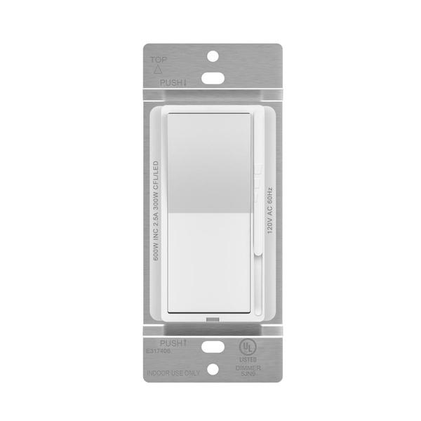 White Single-Pole / 3-Way Dimmer Light Switch