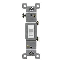 Enerlites 15 Amp White Single Pole Residential Grade Toggle Light Switch