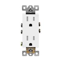 Enerlites 15 Amp 125 volt White Residential Grade Duplex Receptacle Wall Outlet