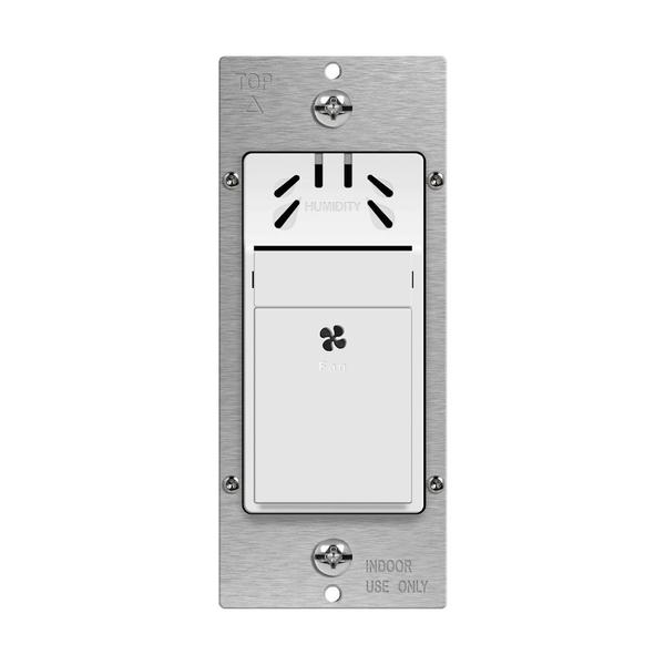 White Single Pole Fan Switch and Humidity Sensor