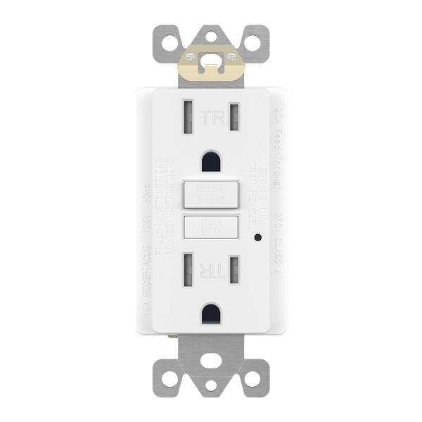15 Amp 125 volt White Self Testing Receptacle Outlet