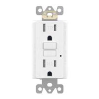 Enerlites 15 Amp 125 volt White Weather-Resistant Self Testing Receptacle Outlet