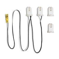 EPCO 2-Lamp Troffer Wiring Harness for LED Tubes Includes 4-FT Supply Line with Luminaire Disconnect and two (2) Dead-End Lamp Holders