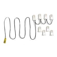 EPCO 8' - 4-Lamp Fixture Wiring Harness for LED Tubes Includes 4-FT Supply Line with Luminaire Disconnect and (4) Dead-End Lamp Holders