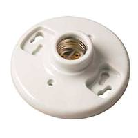 EPCO Standard Base Keyless Porcelain Lamp Holder 4-Terminal