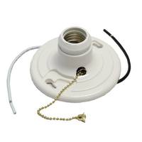 EPCO Standard Base Plastic Lamp Holder Receptacle with Pull Chain