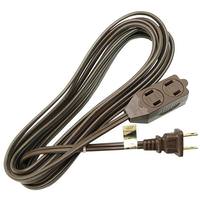 Essential Everyday 15' 13A/125 volts Brown 3 Outlet Power Cord