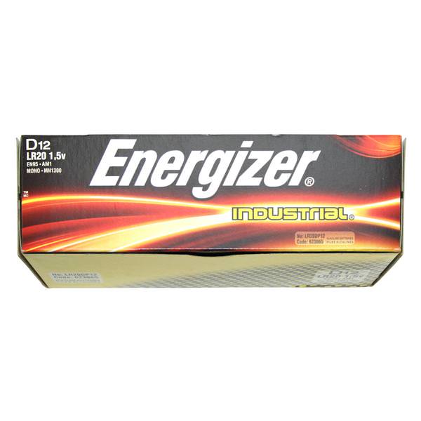 D Cell 1.5 volt Industrial Battery (12 pack)