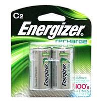 Energizer 2 C Cell NiMH 2500mAh C2 Rechargeable Batteries (2 pack)