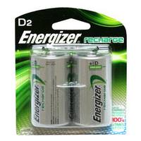 Energizer 2 D Cell NiMH 2500mAh e2 Rechargeable Batteries (2 pack)