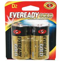 Eveready D Cell 1.5 volt Gold Alkaline Battery (2 pack)