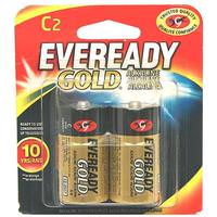 Eveready C Cell 1.5 volt Gold Alkaline Battery (2 pack)