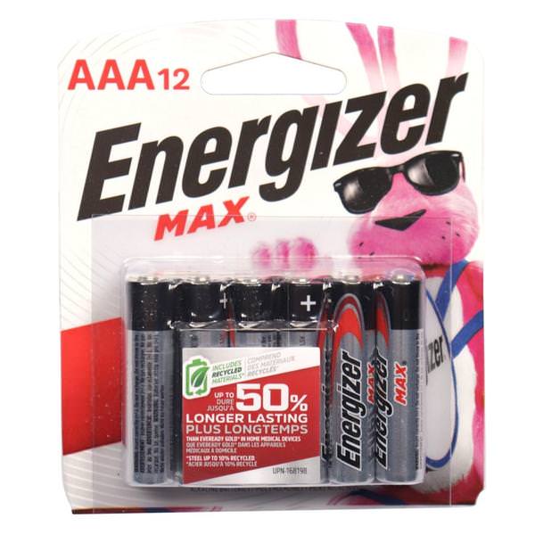 AAA Cell 1.5 volt MAX Battery (12 pack)