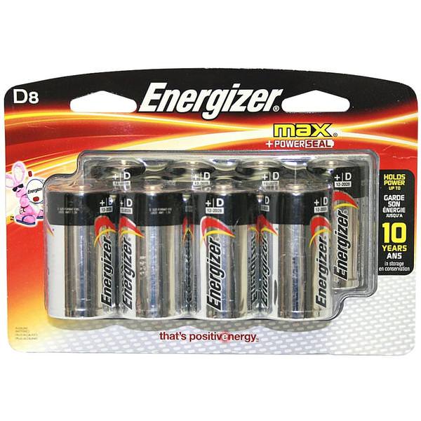 D Cell Alkaline Battery (8 pack)