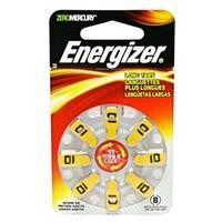 Energizer AZ10DP 1.4 volt Zinc Air Zero Mercury Hearing Aid Battery (8 pack)